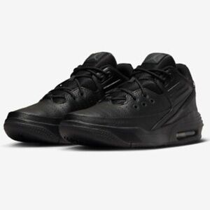 Nike Jordan Max Aura 5 (GS) Black Anthracite Youth Kids Leather Sneakers